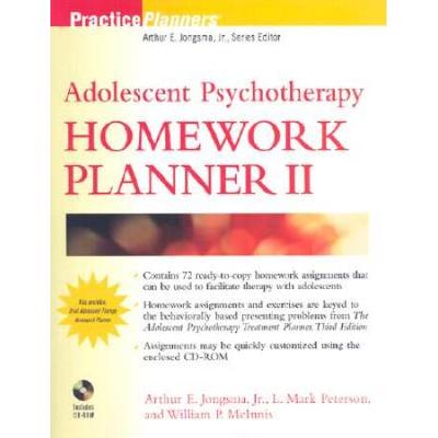 Adolescent Psychotherapy Homework Planner II With ...