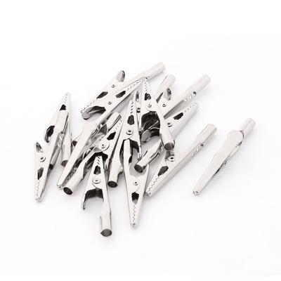 15 Pcs Silver Tone Alligator Clips With Teeth Aligator Hair Bows Metal Clips - Silver Tone