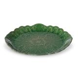 Green Glazed Serving Plate - 18"L x 14"W x 1"H