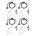4Pack Style 2Pin Covert Acoustic Tube Earpiece Ptt Headset for 2 Ways Radio GP88S GP300 GP68 GP2000 GP88