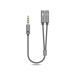 Universal Headset Male To 2 Female 3.5mm Stereo Adapter AUX Cable Jack Y Splitter Cable Audio Cable GREY