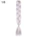 Anvazise Women Jumbo Crochet Braiding Ombre Color Synthetic Kanekalon Hair Extensions Light Grey One Size