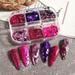 opvise 1 Box Nail Sequin Ultra-Thin Shiny Visual Effect Vibrant Color Sparkling Decorative Plastic Mixed Color Sparkly Glitter Nail Art Sequins Charms for Nail Salon