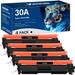 30A CF230A Toner Cartridges Compatible for HP Laserjet Pro M203dw MFP M227fdw M203dw M227fdn M203dn M227sdn M203d M227 M203 Series Printer Ink (Black 4-Pack)