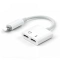 iPhone Headphone Adaptor Dual Lightning Adapter & Splitter 2 in 1 Aux Headphone Jack Audio & Charge Cable Adapter 3.5mm Lightning Adapter for iPhone7/7Plus/8/8Plus/X Support iOS 11 and Before