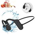 Ponyta Bone Conduction Headphones Bluetooth 5.0 No In-Ear Headset IPX5 Waterproof Wireless Ear Hook Waterproof Sport Headphones Black Christmas Gifts