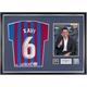 Xavi Official FC Barcelona Signed 2021-22 Home Shirt - Framed