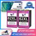 62XL Color Ink Cartridges Replacement for HP Ink 62 for Envy 5540 5640 5660 7644 7645 OfficeJet 5740 8040 OfficeJet 200 250 Series Printer (2 Pack)