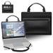 Lenovo Flex 4 15.6 Laptop Sleeve Leather Laptop Case for Lenovo Flex 4 15.6with Accessories Bag Handle (Black)