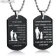 Collier pendentif militaire en alliage noir pour homme étiquette de chien de l'armée chaîne à la