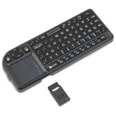 Rii-Mini clavier sans fil noir US RU ES FR Air Mouse TouchSub télécommande pour Android TV