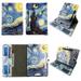 Blue Design 7-inch Tablet Case Universal for 7-7.9 inch Android Cases 360 Rotating Slim Folio Stand Protector Pu Leather Cover Travel e-reader Card Cash Slots with Multiple Viewing Angles
