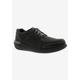 Wide Width Men's Miles Casual Shoes by Drew in Black Nubuck Leather (Size 9 1/2 W)