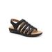 Extra Wide Width Women's Tiki Sandal by Trotters in Black (Size 8 WW)