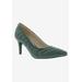 Wide Width Women's Ames Pump by Bellini in Green Smooth (Size 7 1/2 W)