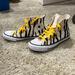 Converse Shoes | Custom Zebra High Top Converse Chucks | Color: Gold | Size: 5