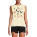 Disney Tops | Junior's Disney Mickey Mouse Open Back Tank Top Yellow Size Med 7/9 Nwt | Color: Yellow | Size: Mj