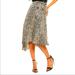 Nine West Skirts | Nine West Asymmetrical Leopard Print Skirt With Side Tie Size Xxl | Color: Black/White | Size: Xxl