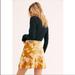 Free People Skirts | Bnwot Free People Margaux Velvet Floral Mini Skirt | Color: Gold/Pink | Size: 0