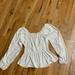 Madewell Tops | Madewell Peplem Top Size M | Color: Cream | Size: M