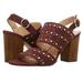 J. Crew Shoes | J Crew Collection Suede Leather Studded Wood Heel Sandals Bright Ruby Nwt Sz 8 | Color: Red | Size: 8