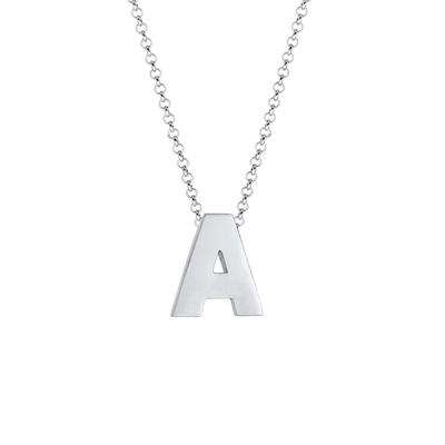 Elli Buchstabe A Initialen Minimal 925 Sterling Silber silberfarben Damen Image