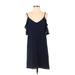 Aqua Casual Dress - Shift: Blue Solid Dresses - Women's Size X-Small