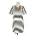 Old Navy Casual Dress - Shift Crew Neck Short sleeves: White Print Dresses - Women's Size Small