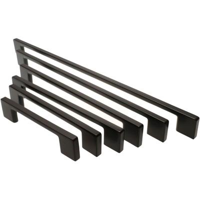 Möbelgriff ba 128mm, Küchengriff Schwarz matt, Schrankgriff modern - Schwarz Image