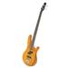 Electric Bass Guitar Rosewood Fingerboard with Power Line and Wrench Tool Right Handed Transparent Yellow