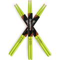 QuigBeats Drum Sticks Hickory 5A Drumsticks Drumsticks for Adults & Kids 5A 3 Pair - C - Green