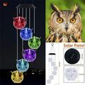 Christmas Clearance Items Dvkptbk Solar Owl Wind Chime Light LED Spinners Spiral String Hanging Outdoor Garden