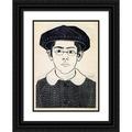 Samuel Jessurun de Mesquita 18x24 Black Ornate Framed Double Matted Museum Art Print Titled: My Son (Jaap Jessurun De Mesquita) (1915)