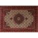 Ahgly Company Machine Washable Indoor Rectangle Traditional Dark Gold Brown Area Rugs 5 x 8