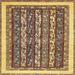 Ahgly Company Indoor Square Abstract Red Brown Abstract Area Rugs 3 Square