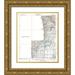 USGS 20x23 Gold Ornate Wood Framed with Double Matting Museum Art Print Titled - Chatsworth California Quad - USGS 1940