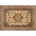 Ahgly Company Machine Washable Indoor Rectangle Traditional Dark Sienna Brown Area Rugs 5 x 8