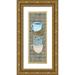 Metz Andi 11x24 Gold Ornate Wood Framed with Double Matting Museum Art Print Titled - Coffee Cup Stack I