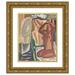 Leo Gestel 20x24 Gold Ornate Framed and Double Matted Museum Art Print Titled - Two Bathing Women and a Back Figure (1929)