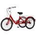 NAIZEA Adult Tricycles 20 Inch 3 Wheel 7 Speed Bikes Three-Wheeled Bicycles Cruise Trike with Shopping Basket