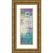Aimee Wilson 11x24 Gold Ornate Wood Framed with Double Matting Museum Art Print Titled - Purple Mosaic II