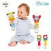 ABUKY Baby Soft Rattle Baby Development Handheld Baby Toys Adorable Stuffed Animals with Sounds for 3 6 9 12 Months & Newborn Gifts (4 Pack)