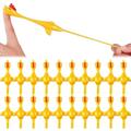 50 Pack Easter Day Chicken Slingshot Chicken Rubber Chicken Flick Chicken Flying Chicken Flingers Stretchy Funny Christmas Easter Chicks Party Activity for Children (50 Pack Yellow)