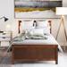 Classic Stylish Style Design Twin Size Wood Platform Bed with Headboard, Footboard and Wood Slat Support Suitable for Bedroom