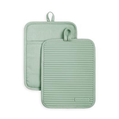 KitchenAid Ribbed Soft Silicone Pot Holder 2-Pack Set, 7