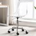 Acrylic Swivel adjustable height Armless Home office Rolling Chair