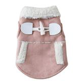 Goory Vest Clothing Sweater Open Button Cats Cotton Jacket Pet Supplies Winter Fashion Breathable Solid Two-legged Pink M