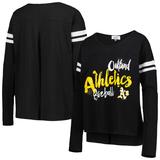 Women's Touch Black Oakland Athletics Free Agent Long Sleeve T-Shirt