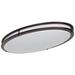 Luminance Sunset Lighting F9880-64 18 Inches Fluorescent Oval Ceiling Mount - Electronic Ballast - with Provincial Bronze Finish