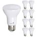 8 Pack Bioluz LED BR20 LED Bulbs 50 Watt Replacement 90 CRI CEC Title 20 UL Listed Indoor Outdoor Dimmable LED Lamp